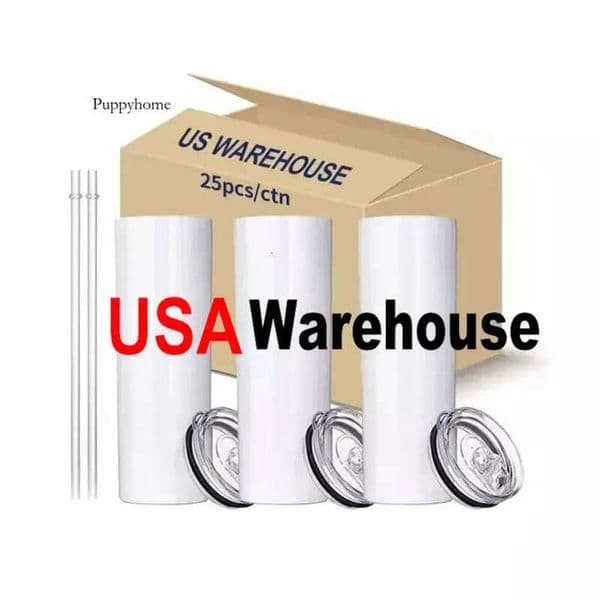 Steel Us/Ca Stocked 20Oz Sublimation Stainless Double Walled Blan Straight Car Mugs Cup Beer Cold Tumblers 0516