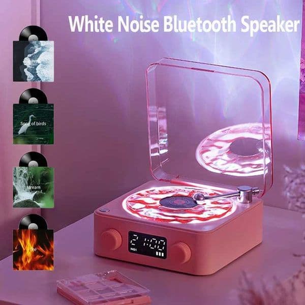 Portable retro BT speaker white noise sleep assist music box color ambient light MP3 music player supports TF card AUX M241004