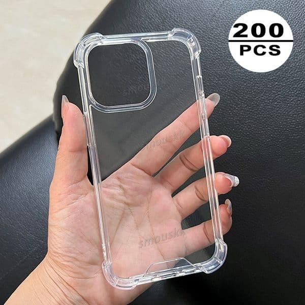 Wholesale 1.5mm Acrylic Pc Transparent Phone Case For Iphone 15 14 Pro Max 13 Four Corner Airbag Shockrpoof Smart Cover
