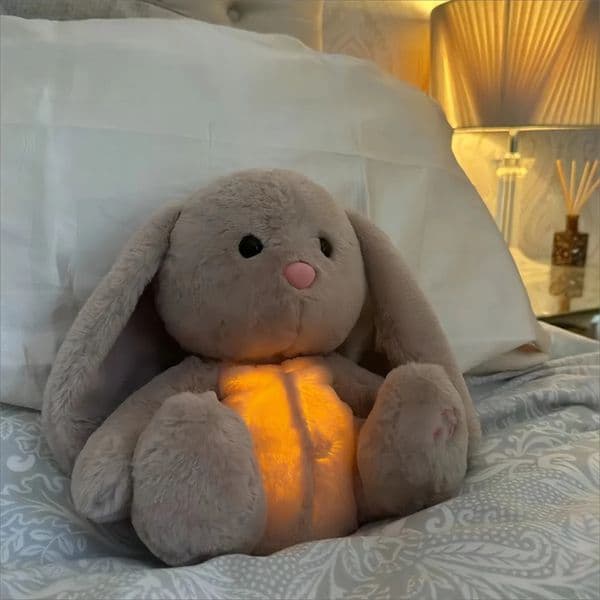Baby Breathing Rabbit Baby Soothing Rabbit Plush Doll Toy Baby Soothing Music Sleep Companion Sound 1 piece 240921