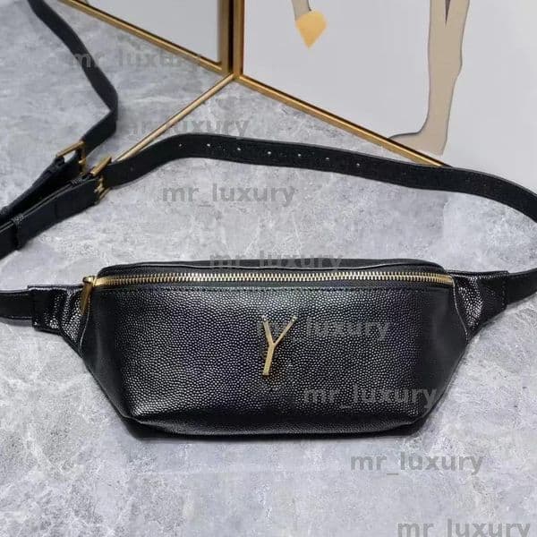 Mens Leather Bumbag Black Belt Bag Cassandre Fanny Pack Designer Genuine Leather Bum Bag Fashion Shoulder Bag Womens Waist Chest Bag Purses SlingBags 236162D