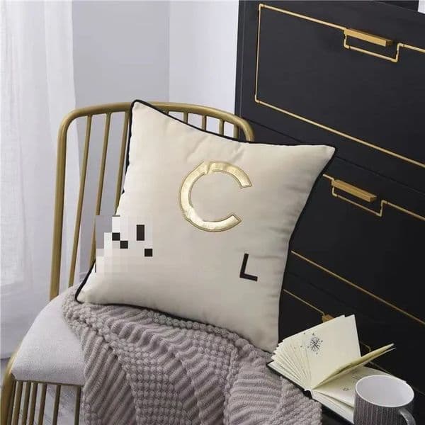 Wholesale Fashionable Light luxury designer Letter pillow bedding home room decor pillowcase couch chair sofa Cushion Mat Pillow casual pillows