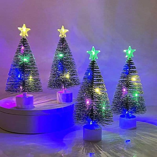 1/3 LED lights mini Christmas tree desktop decoration Christmas home decoration New Year party childrens gift random color W241008