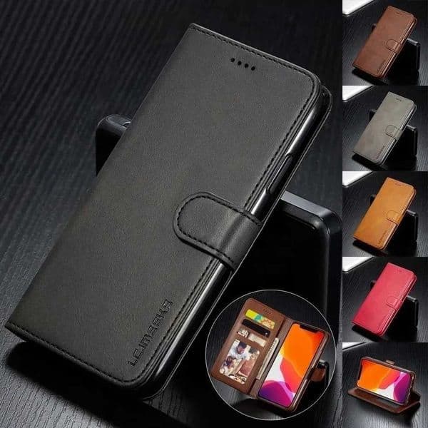 Luxury Case Leather Wallet Case for iPhone 16 15 14 13 12 Pro Max Mini 11 XS XR X SE 8 7 6 6s Plus 5S Luxury Flip Cover Coque Card Slot Z241008