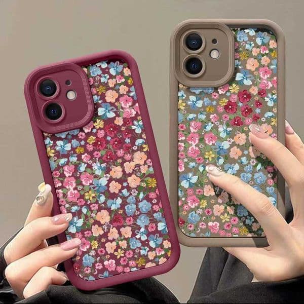 Designer Phone Case Shockproof bumper small flower shell suitable for iPhone 15 Pro Max Coque iPhone 11 12 13 14 Pro Max luxury soft silicone cover Fundas M241008