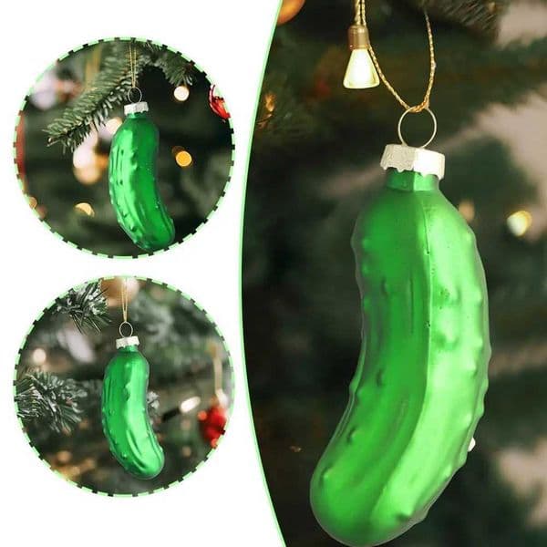 Glass cucumber pendant Christmas tree pendant decoration W241008