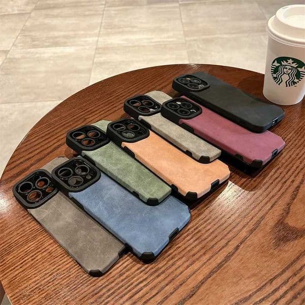 Cellphone Case Shockproof phone case suitable for iPhone 14 Pro Max 15 13 12 11 16 Pro X XR 7 8 matte soft leather cover G241008