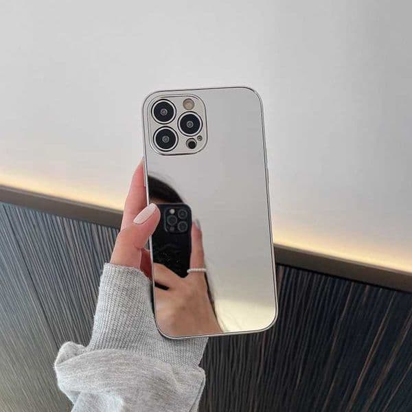 Luxury Case Qianliyo Briefing Silver Gold Mirror Shockproof Case Suitable for iPhone 16 15 14 13 12 11 Pro Max X XR XS Plated Hard Back Cover Z241008