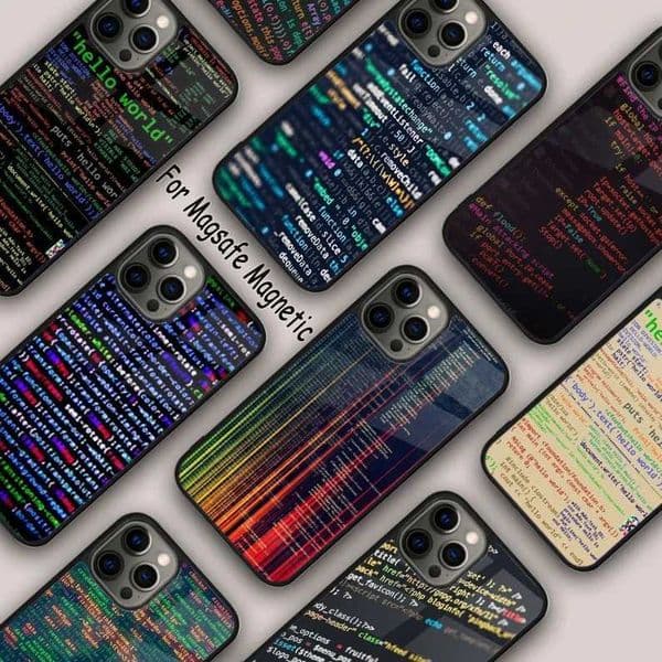 Designer Phone Case iPhone 16 14 13 12 11 Pro Max 15 Plus Wireless Charging Cover Code Design Magnetic Phone Case M241008