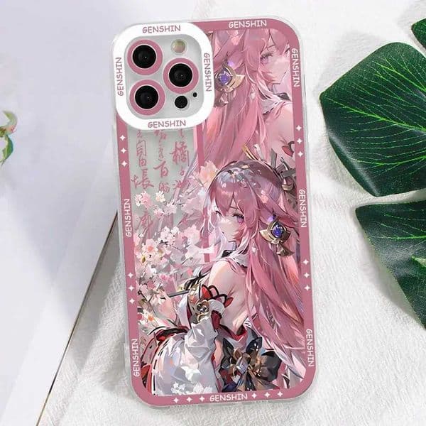 Cellphone Case Genshin Impact Shogun Kazuha phone case suitable for iPhone 16 15 14 Plus 13 12 Mini 11 Pro Max X XS XR 7 8 Border Print Clear Soft Cover G241008