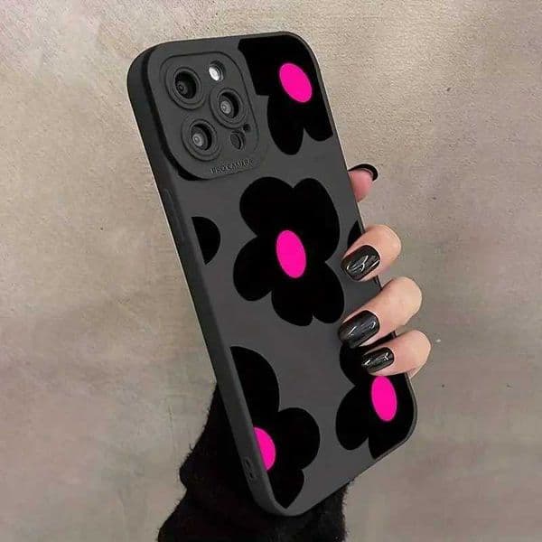 Cellphone Case Black print phone case for iPhone 14 15 16 Plus suitable for iPhone 13 14 15 Pro Max 12 Mini XR XS X 7 8Plus SE2 soft cover G241008