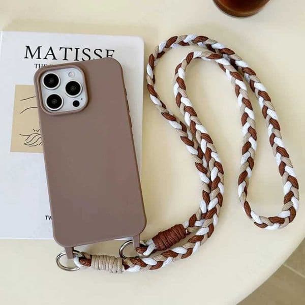 Luxury Case Cross system rope phone case for iPhone 16 15 14 13 Mini 11 Pro Max Plus candy colored silicone soft TPU back cover Z241008