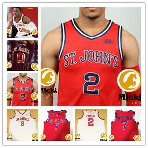 Lefteris Liotopoulos J.Dingle St. John's Basketball Jersey Custom Stitched 2 Sadiku Ibine 4 Nahiem Alleyne 5 Daniss Jenkins 12 RJLuis Jr. St. John's Red Storm Jerseys