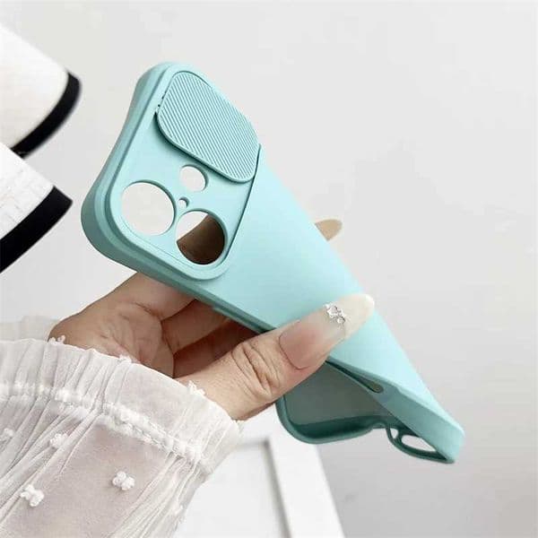 Designer Phone Case Slide Camera Lens Protection Soft Silicone Case Suitable for iPhone 16 15 14 Plus 13 12 11 Pro X XS XR Max 8 7 SE Shockproof Bumper Cover M241008
