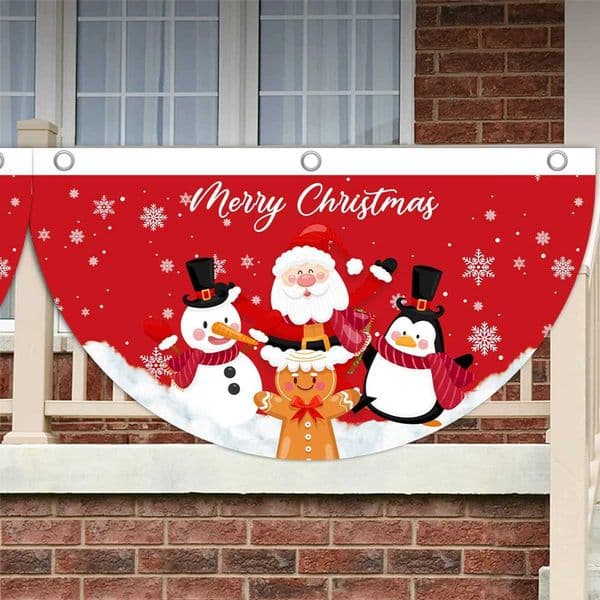 Christmas Outdoor Fan Flag Merry Christmas Home Decoration 2024 Christmas Celebration Christmas Navigation Gifts New Year 2025 W241008