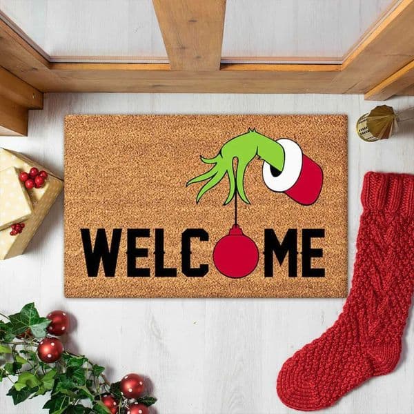 Xmas Welcome Christmas Mat Non-Slip And Washable Doormat Decoration Door Mat Entrance Rugs 40x60 cm/15.7x23.6 inchesXJ241007