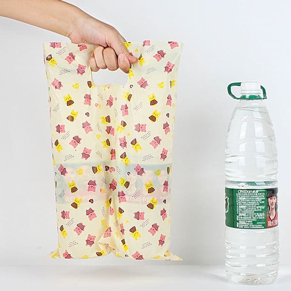 Wholesale High-Grade low pressure plastic bags cute stall shopping bags clothing store tote bags plastic gift bags