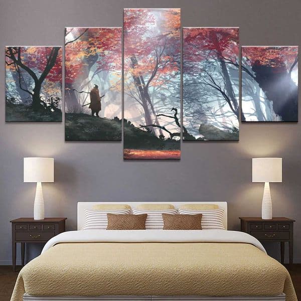 Unframed 5pcs SEKIRO Shadows Die Twice Games Canvas Poster Wall Art Images HD Painting Home Decoration Living Room Decoration W241010