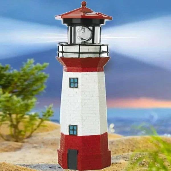 New Arrival Solar LED beacon light with rotating beam solar home light garden decoration fence lawn light fairy Z241010