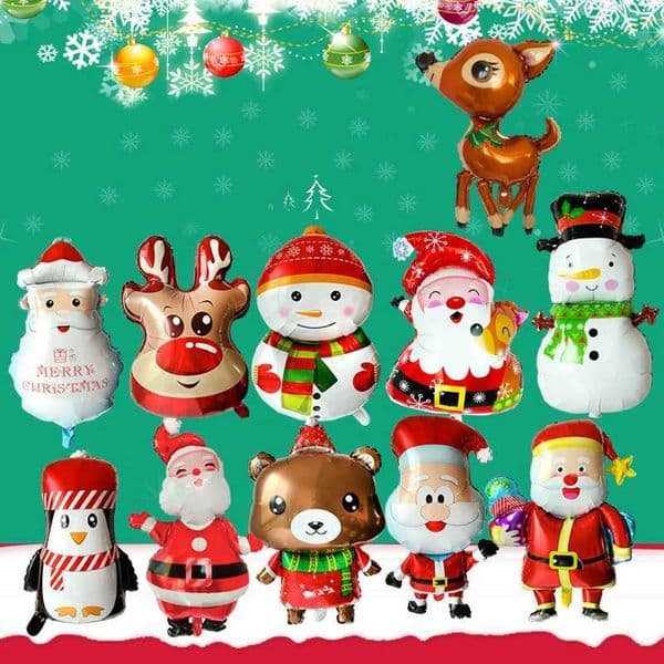 Christmas balloons Christmas party decoration balloons Santa Claus Christmas reindeer snowman penguin decoration balloons W241008