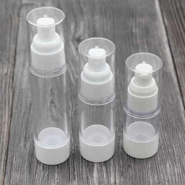 wholesale 15ml 30ml 50ml Empty Airless Bottle Lotion Cream Pump Plastic Container Vaccum Spray Cosmetic Bottles Dispenser For Travel