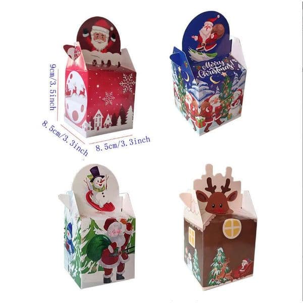 Gift Cartoon Paper Santa Box Wraps Claus Gifts Packaging Boxes Christmas Party Favor Bag Kid Candy Xmas Partys Supplies es s