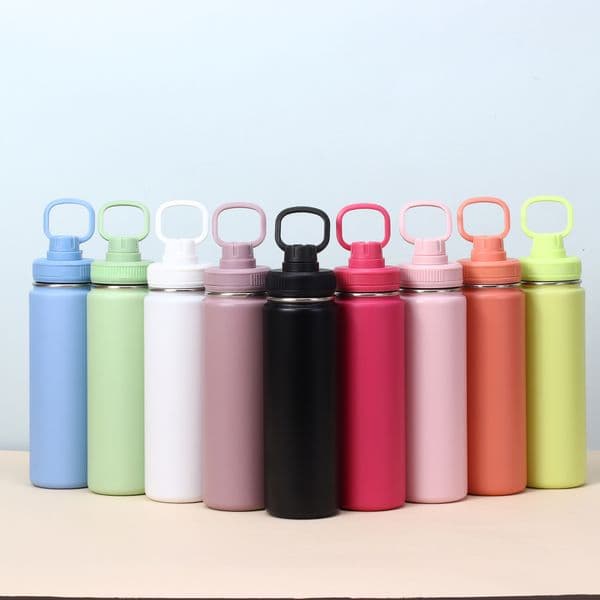 custom 24oz straight sports water bottle powder coated colored Stainless Steel vacuum insulated outdoor yoga climbing drinking tumblers portable coffee cups