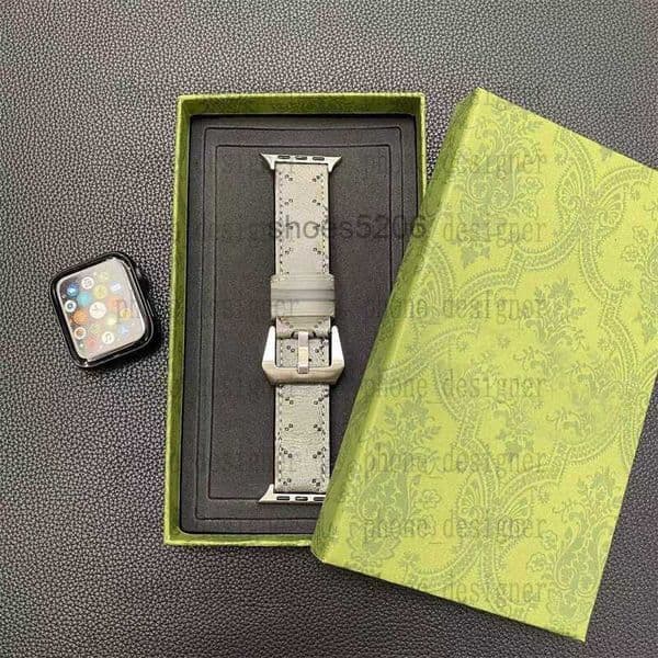 Smart Straps designer fashion Watch Band Designer Cool and trendy letter Top Apple watch 38/41/42/45/49MM with iwatch S7/6/5/4/3 leather MFKM