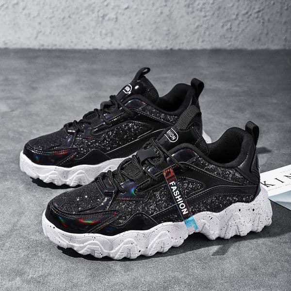 Women s shoes women s shoes in new designer shoes patent leather sequins fashionable casual wear sponge sole sports shoe shoes trend
