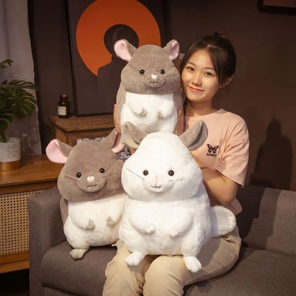 35/45CM Kawaii Hairy My Neighbor Totoro stuffed animal toy cute hamster pillow soft mouse cushion kids toy gift 241014