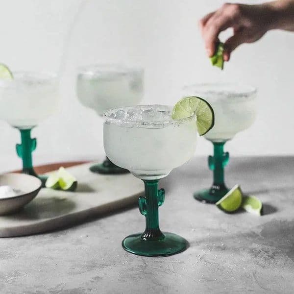 1Pcs Margarita Wine Glass Creative Cactus Cocktail Glass Bar Club Wedding Party Drinkware Goblet Champagne Dessert Cup 350ml 241009