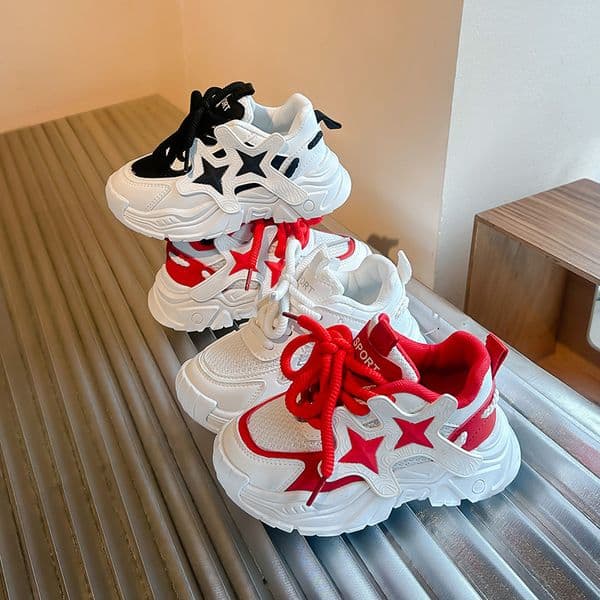 Toddler Sneakers Children Comfortable Soft-Soled Casual Sports Footwear Kids Boys Girls Outdoor Mesh Breathable Running Shoes 241014 L260522YQN3
