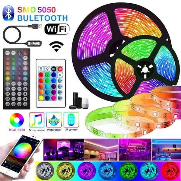 Wifi LED strip light Bluetooth infrared 10M 20M 5V USB Rgb tape with Alexa music strip flexible Christmas decoration light Luces X241015