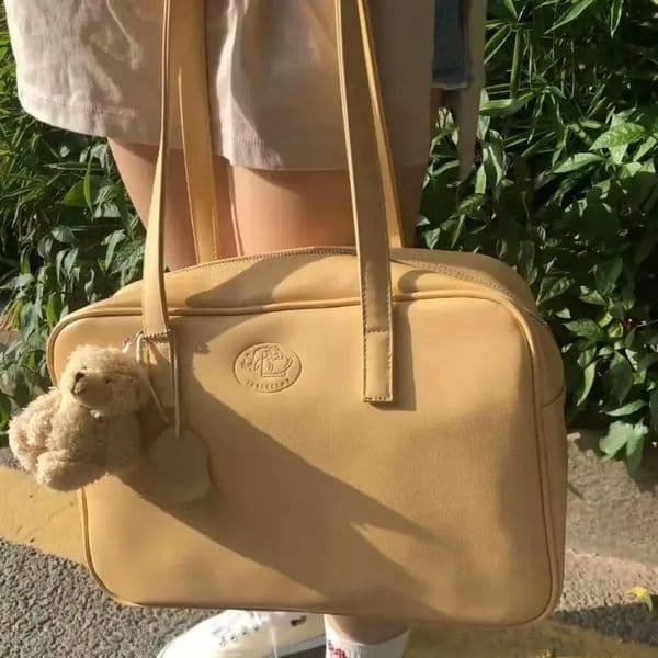 Fanchila Satchels Preppy JK Uniform Tote Shoulder Bag Women Girls PU Large Capacity Casual Schoolbag Handbags 241011