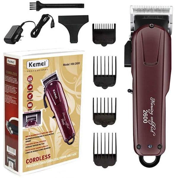 Kemei 2600 Professional adjustable hair trimmer for men barber hair clipper salon electric hair cutting machine rechargeableXJ241015