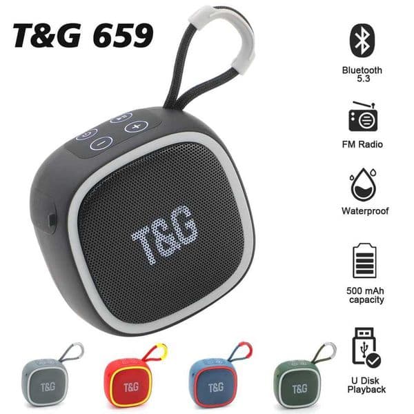 Outdoor Cycling TG659 Bluetooth Speaker Mini Wireless Speaker FM Radio TF Card Music Player BT5 USB Portable Speaker CL241015