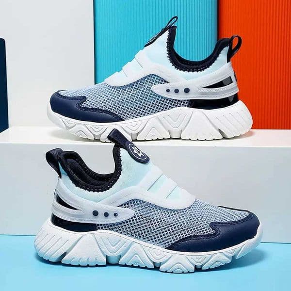 childrens shoes boys sports shoes casual tennis shoes for children aged 4 to 12 summer platform breathable mesh sports shoes M241016