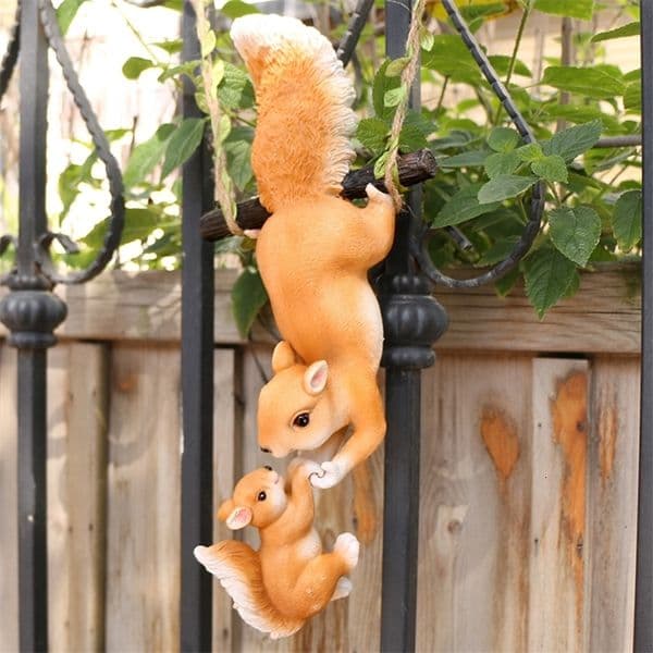 1 creative climbing rope squirrel pattern - perfect garden and outdoor decoration 241016