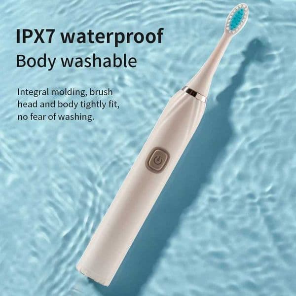 High Quality Electric toothbrush with battery suitable for adults soft bristle waterproof oral hygiene teeth whitening with replacement brush head set M241017
