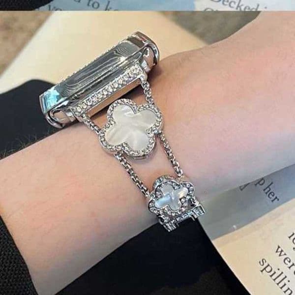 Watch For Straps 38mm 40 49 42 44 45 MM Watch iWatch 6 5 7 8 SE Strap Metal Beryl Fine Diamond Female Bracelet Watchband Z260603