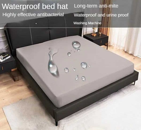 Bed Sheet New solid color waterproof mattress cover machine washable bed diaper bed machine M241018