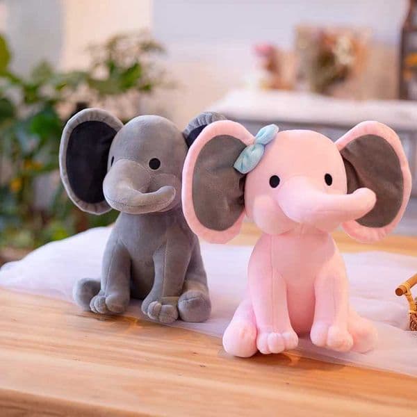 2023 Graduated Elephant Toy Stuffed Plushie Animal Doll For Kids White Elephant Toys For Girls Cute Toys For WeddingXJ250314