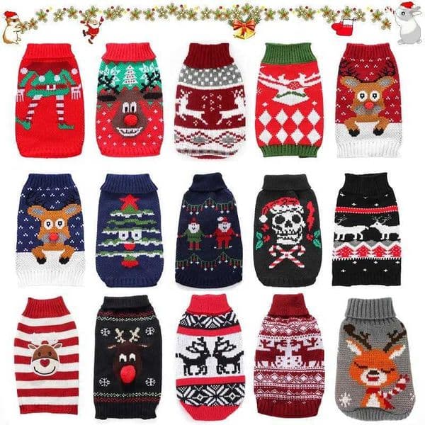 Pet Clothes Dog Sweater Cat Costume For Small Dogs Christmas Deer Clothing Cat Sweater Dogs Coat Halloween Warm Pet Knitte CoatXJ241018