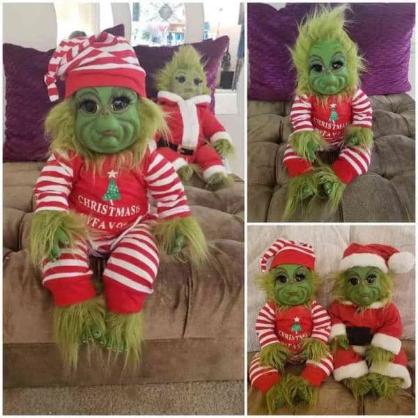 Grinch Doll Cute Christmas Stuffed Plush Toy Xmas Gifts For Kids Home Decoration In Stock -G2542