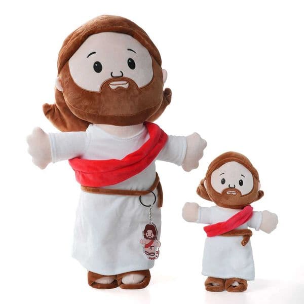 Jesus Hug Stuffed Toy with Ornament Keychain Decoration Bedside Sofa Cushion Christmas Gift Soft Plush Doll for Kid giftXJ250218