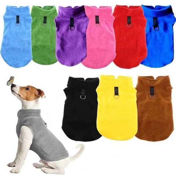 Soft Fleece Dog Clothes For Small Dogs Spring Summer Puppy Cats Vest Shih Tzu Chihuahua Clothing French Bulldog Jacket Pug CoatsXJ241018