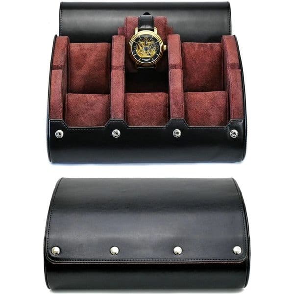Watch travel case 3/6 slot watch rolling travel case organizer display - PU leather case - mens and womens watch organizer 241018