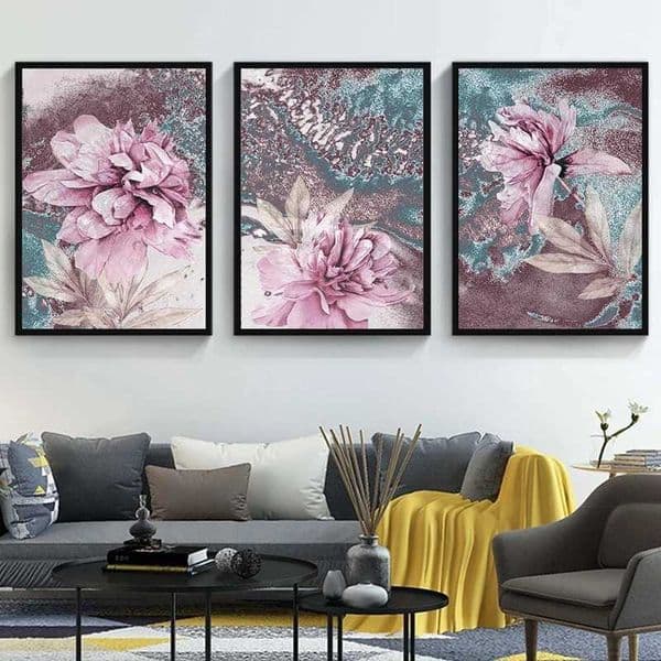 Nordic Flowers Canvas Painting Abstract Scandinavian Poster Print Wall Art Pictures for Living Room Home Wall Decoration CuadrosXJ241016