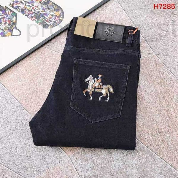 Men's Jeans Designer designer Mens Casual Pants Luxury Strt Straight Jean Blue Washed Big Hole Zipper Biker Black Pant 29-40 5F9R UXL7