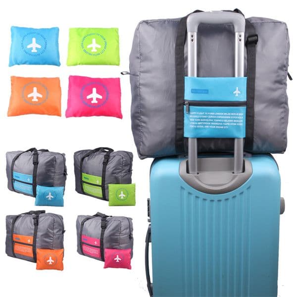 Personal Item Bag Foldable Travel Duffel Bag Tote Carry on Luggage Duffle Overnight Bag Lightweight Women Men W0360